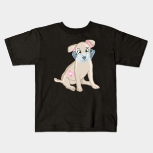 Puppy with an Elizabethan Collar Kids T-Shirt